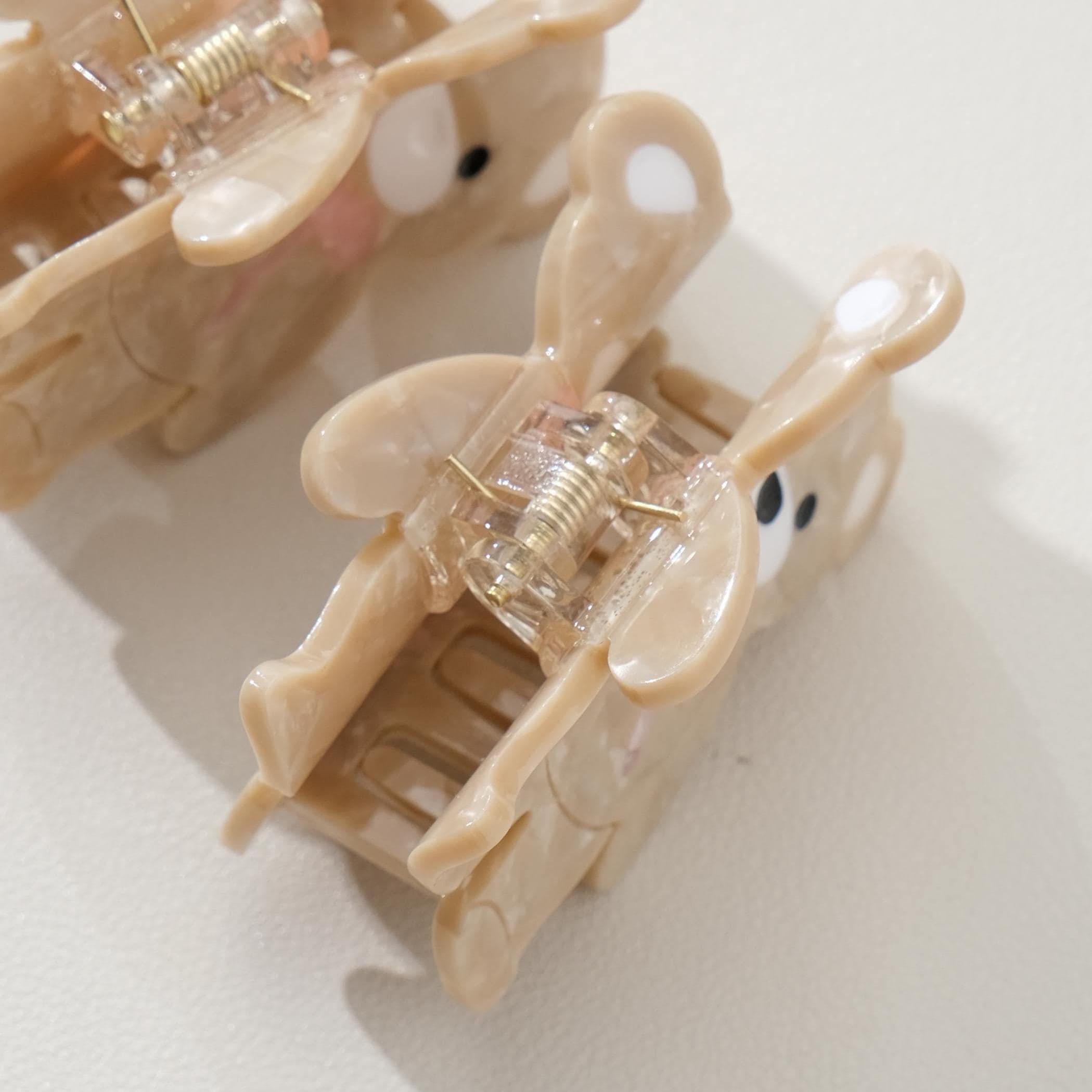 Petite Bow Teddy Bear Claw Clip - Small