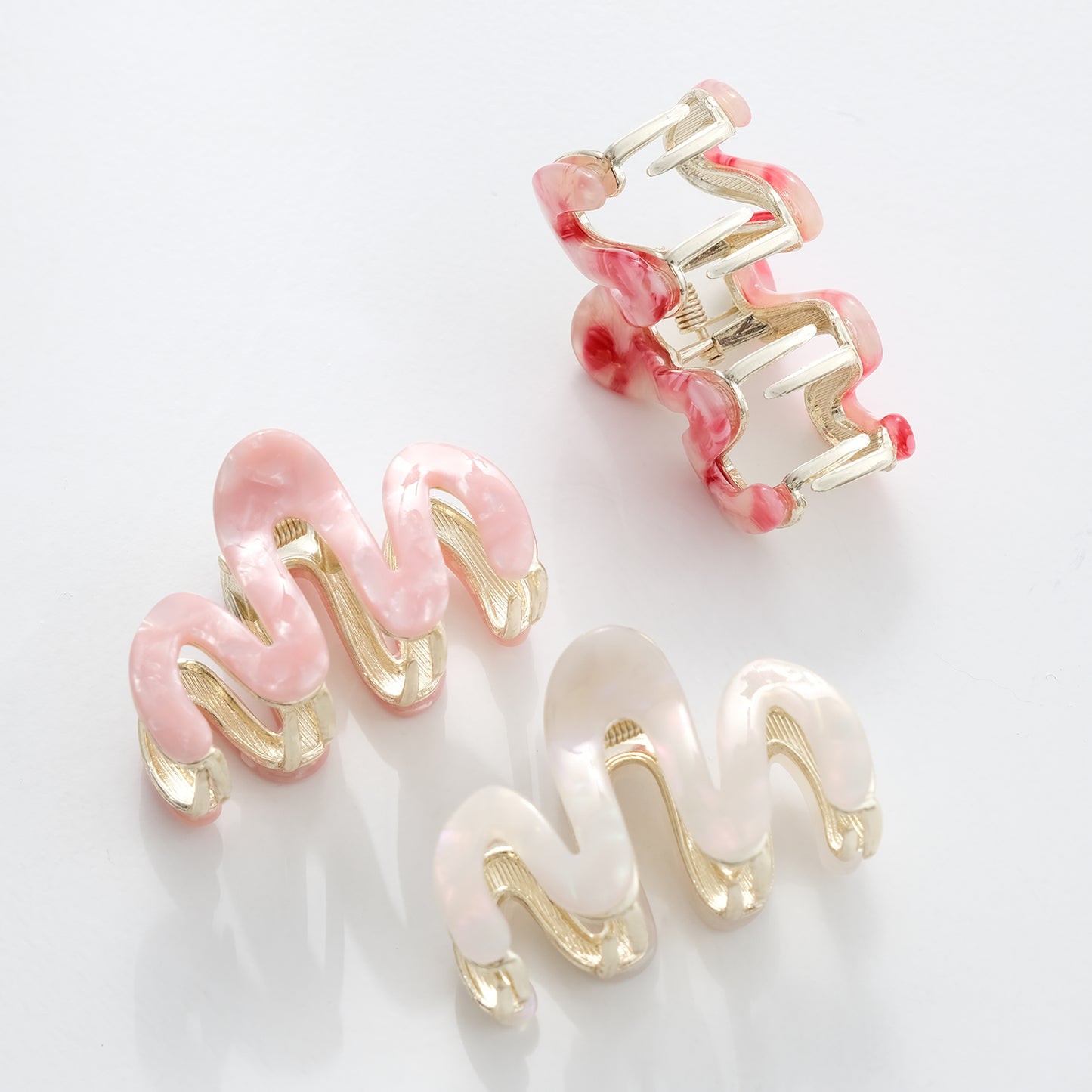 Willow Mini Rosé | Mini Squiggle Metal Claw Clip