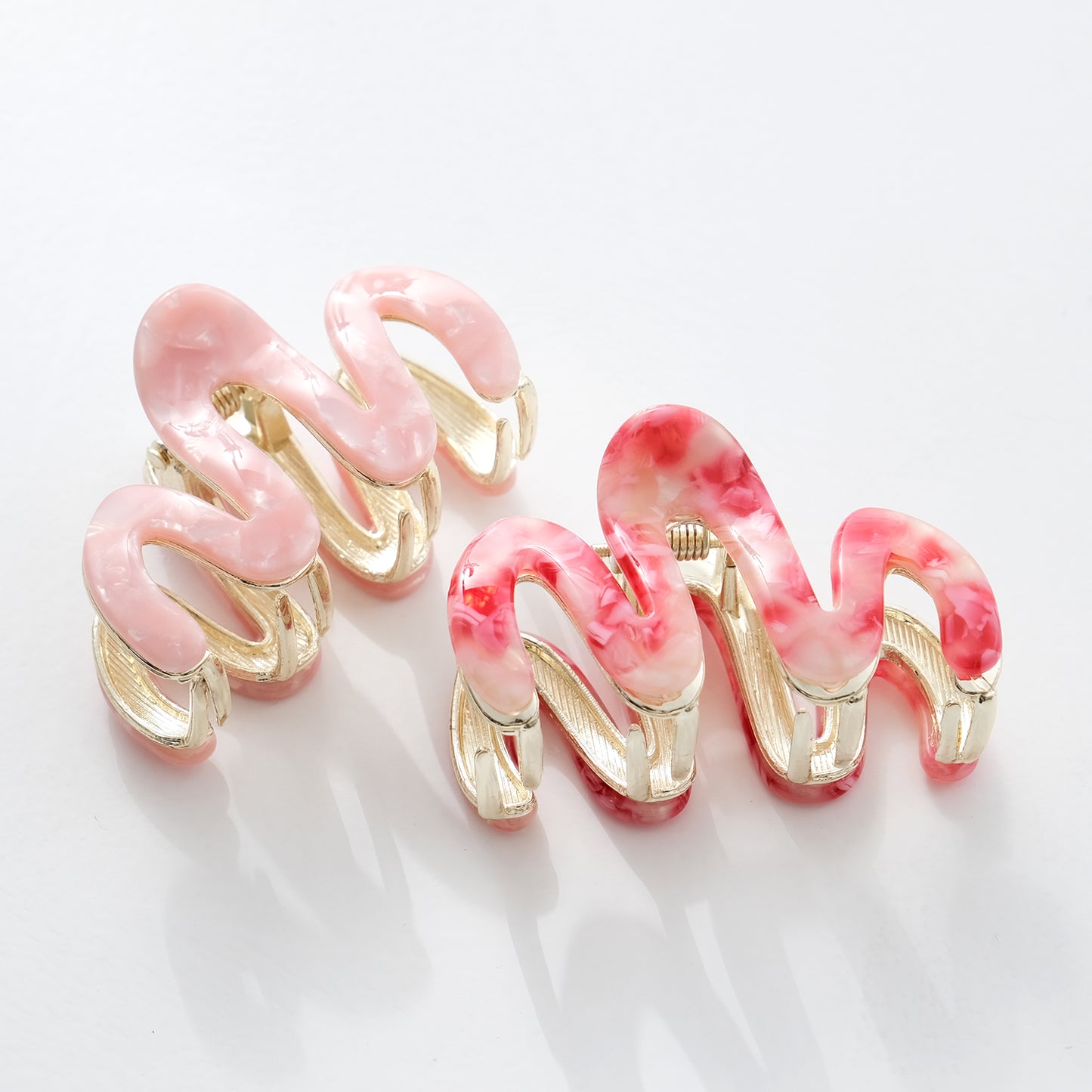 Willow Mini Rosé | Mini Squiggle Metal Claw Clip