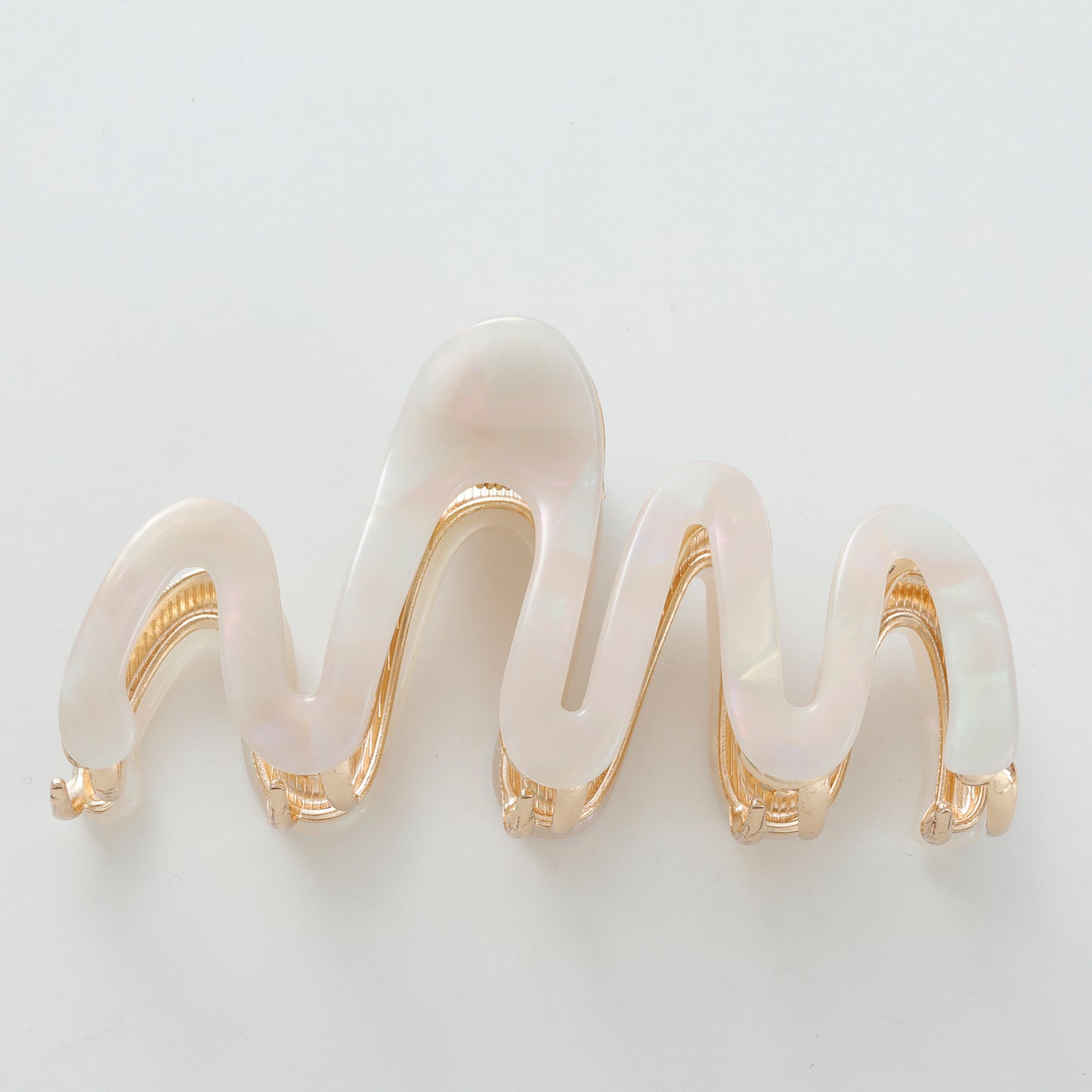 Willow Rosé | Large Squiggle Metal Claw Clip