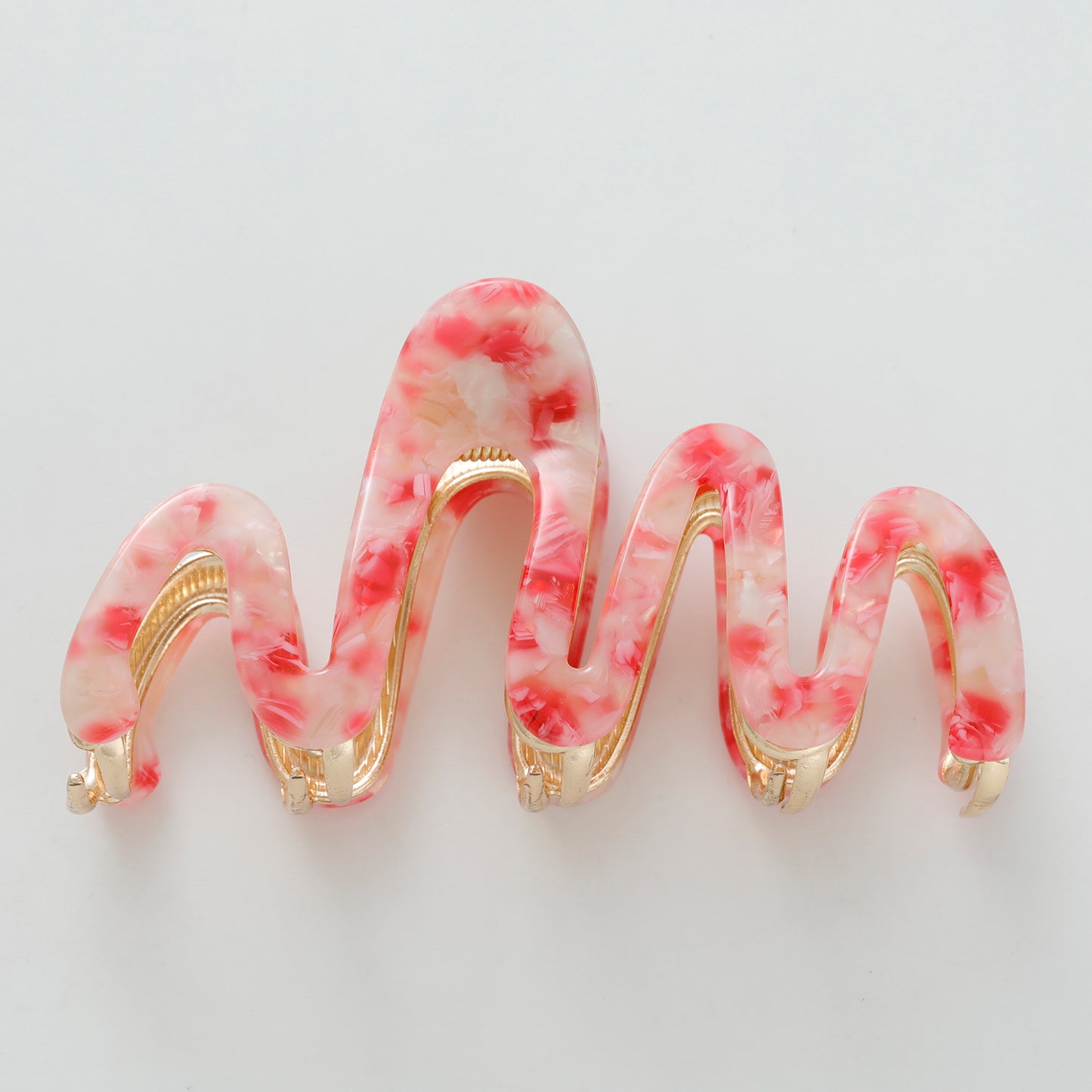 Willow Rosé | Large Squiggle Metal Claw Clip