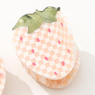 Gingham Strawberry Claw Clip - Small