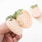 Gingham Strawberry Claw Clip - Small