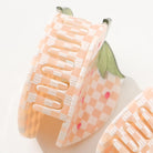 Gingham Strawberry Claw Clip - Small